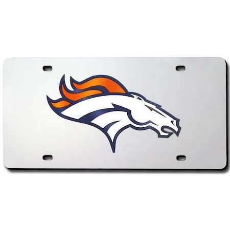 Rico Denver Broncos License Plate Laser Cut Silver 9474613819